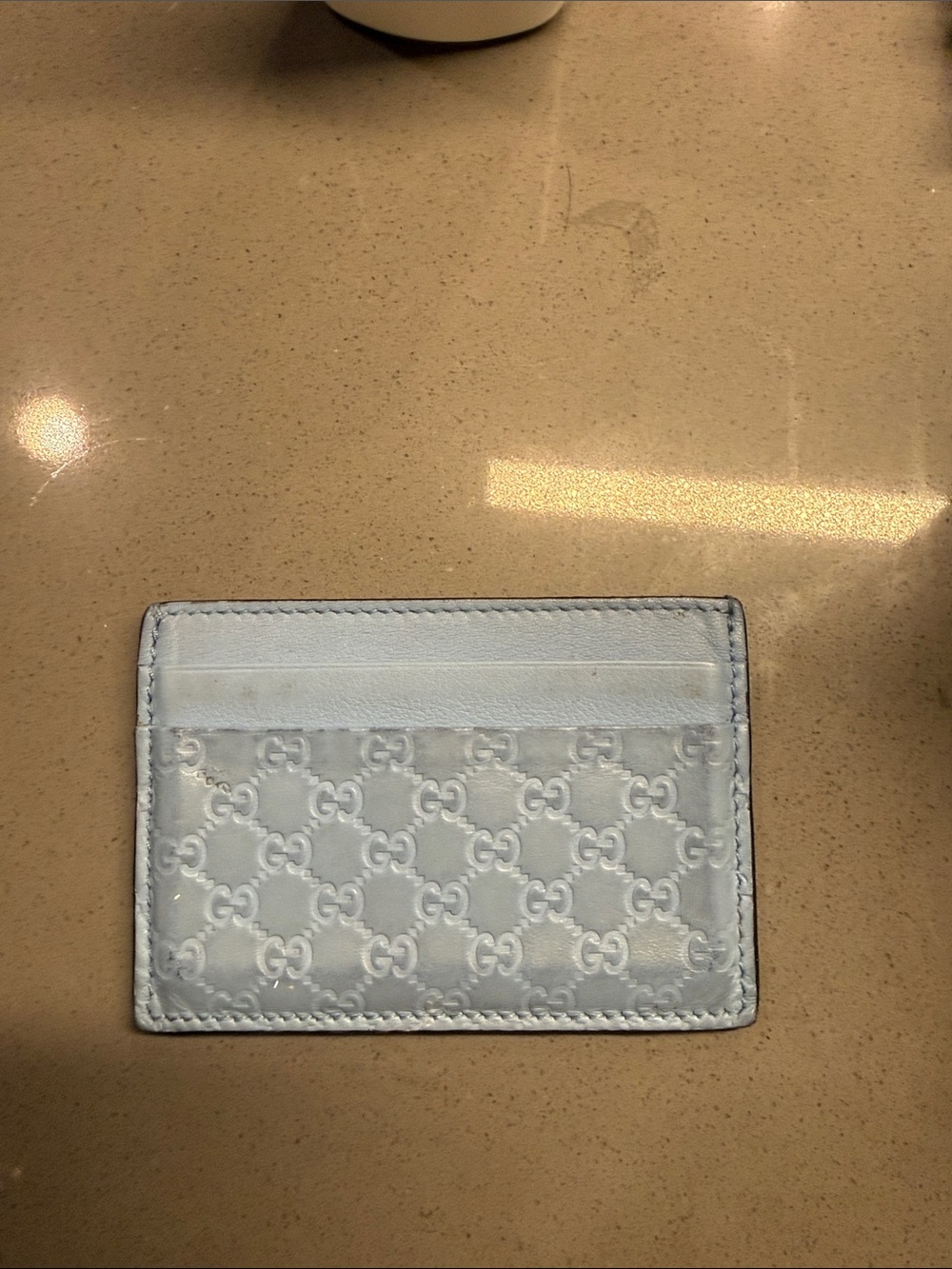 Gucci Baby Blue GG Embossed Card Holder - Picture 2 of 2